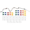 vidaXL Klettersteine mit Seil 25 Stk. Mehrfarbig