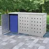 vidaXL Mülltonnenbox für 3 Tonnen 240 L Edelstahl