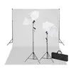 vidaXL Fotostudio-Set mit Weißem Hintergrund 600×300 cm & Leuchten