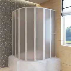 Duschwand Duschabtrennung 140 x 168 cm 7 Faltwände