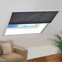 vidaXL Insektenschutz-Plisse für Fenster Aluminium 130×100 cm