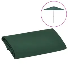 vidaXL Ersatzbezug für Sonnenschirm Grün 300 cm