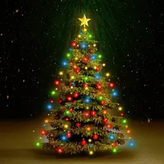 vidaXL Weihnachtsbaum-Lichternetz mit 210 LEDs Bunt 210 cm