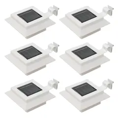 vidaXL Outdoor Solarleuchten 6 Stück LED Quadratisch 12 cm Weiß