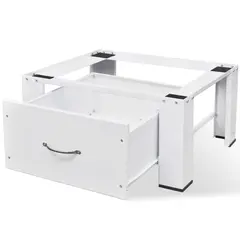 vidaXL Waschmaschinensockel mit Schublade Weiß