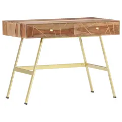 vidaXL Schreibtisch mit Schubladen 100×55×75 cm Massivholz Palisander