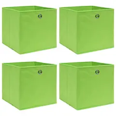 vidaXL Aufbewahrungsboxen 4 Stk. Grün 32×32×32 cm Stoff