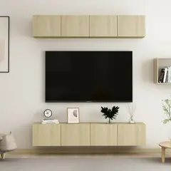 vidaXL TV-Schränke 4 Stk. Sonoma-Eiche 80x30x30 cm Holzwerkstoff
