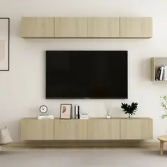 vidaXL TV-Schränke 4 Stk. Sonoma-Eiche 100x30x30 cm Holzwerkstoff