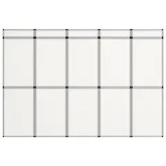 vidaXL 15-Panel Messewand Faltdisplay 302×200 cm Weiß