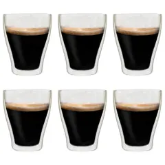 vidaXL Doppelwandige Latte-Macchiato-Gläser 6 Stk. 370 ml