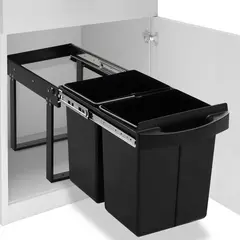 vidaXL Abfallbehälter für Küchenschrank Ausziehbar Soft-Close 48 L