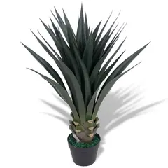 vidaXL Künstliche Yucca-Pflanze mit Topf 90 cm Grün