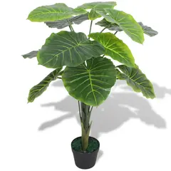 vidaXL Künstliche Taro-Pflanze mit Topf 70 cm Grün