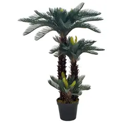 vidaXL Künstliche Pflanze Cycas-Palme mit Topf Grün 125 cm