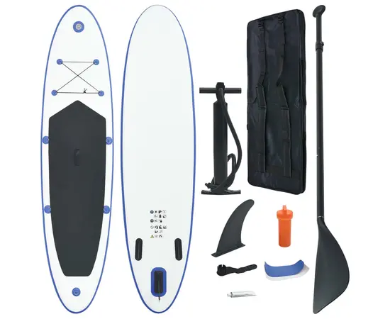 vidaXL Stand Up Paddle Board SUP Aufblasbar Blau und Weiß