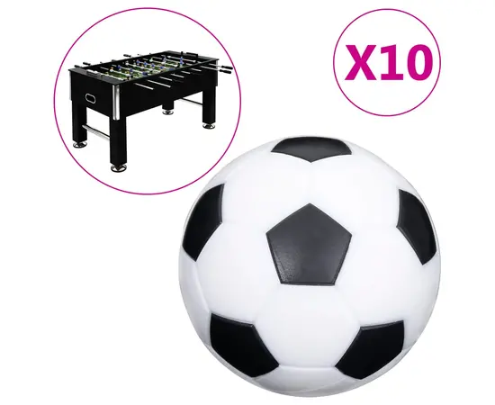 vidaXL Tischfußball-Bälle 10 Stk. 32 mm ABS