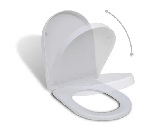vidaXL Toilettensitz mit Absenkautomatik Quadratisch Weiß