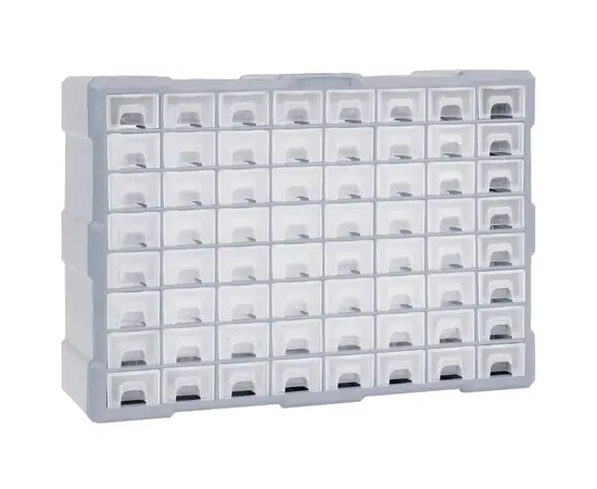 vidaXL Multi-Schubladen-Organizer mit 64 Schubladen 52x16x37,5 cm