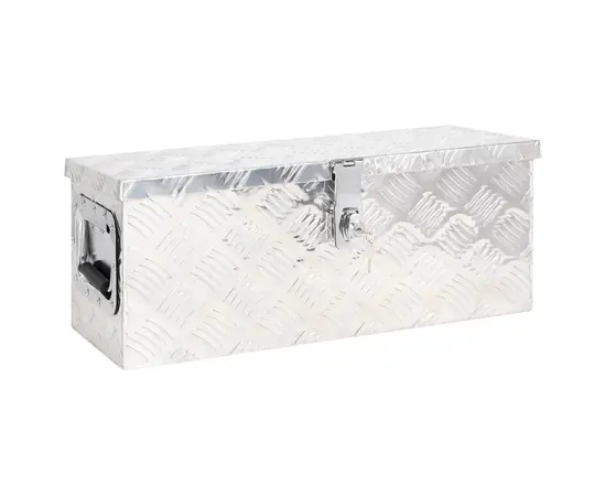 vidaXL Aufbewahrungsbox Silbern 60x23,5x23 cm Aluminium