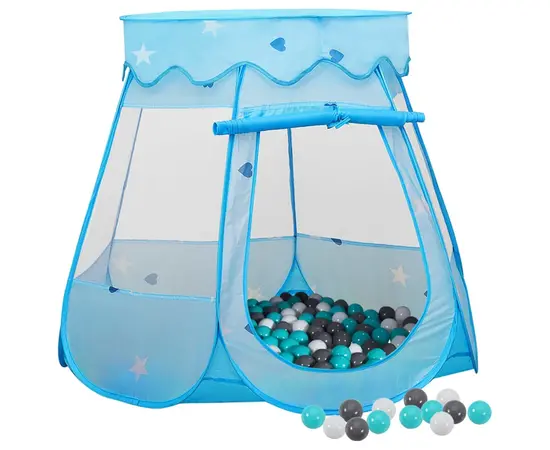 vidaXL Kinder-Spielzelt mit 250 Bällen Blau 102x102x82 cm