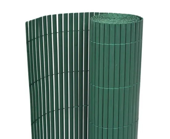 vidaXL Gartenzaun Doppelseitig PVC 90×500 cm Grün