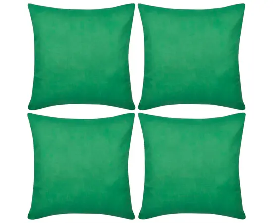 4 Grün Kissenbezüge Baumwolle 40 x 40 cm