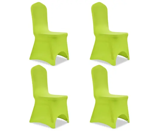 vidaXL Stretch Stuhlbezug 4 Stück Grün