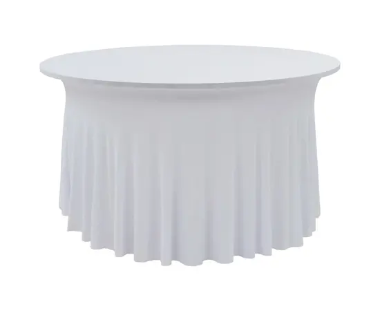 vidaXL 2 Stück Stretch-Tischdecken mit Rand Weiß 150x74 cm