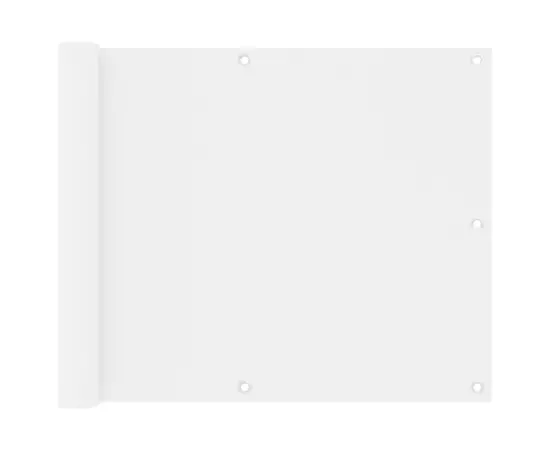 vidaXL Balkon-Sichtschutz Weiß 75x600 cm Oxford-Gewebe