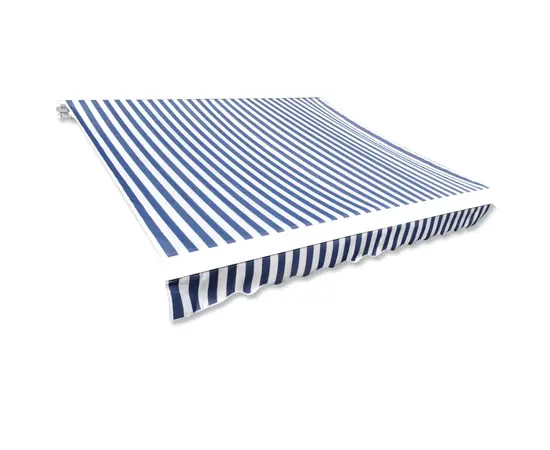 vidaXL Markisenbespannung Canvas Blau & Weiß 450×300 cm