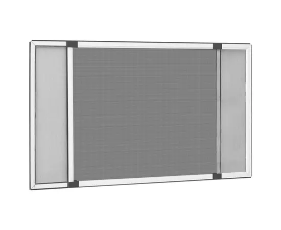 vidaXL Ausziehbarer Insektenschutz für Fenster Weiß (75-143)x50 cm