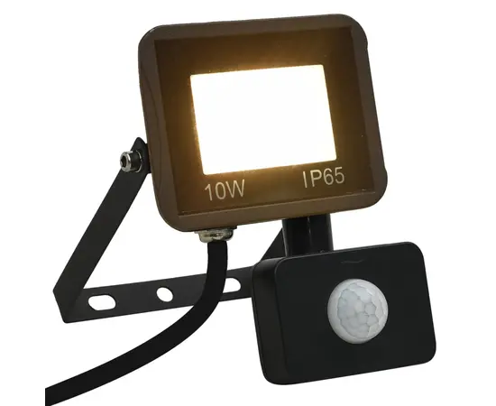 vidaXL LED-Fluter mit Sensor 10W Warmweiß