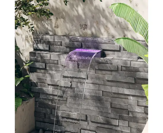 vidaXL Wasserfall-Element mit RGB LEDs Acryl 30 cm