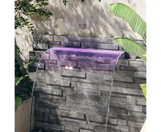 vidaXL Wasserfall-Element mit RGB LEDs Acryl 90 cm