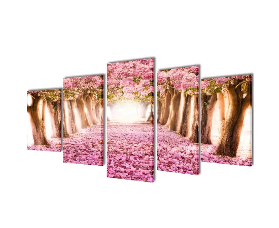 Bilder Dekoration Set Kirschblüte 200 x 100 cm