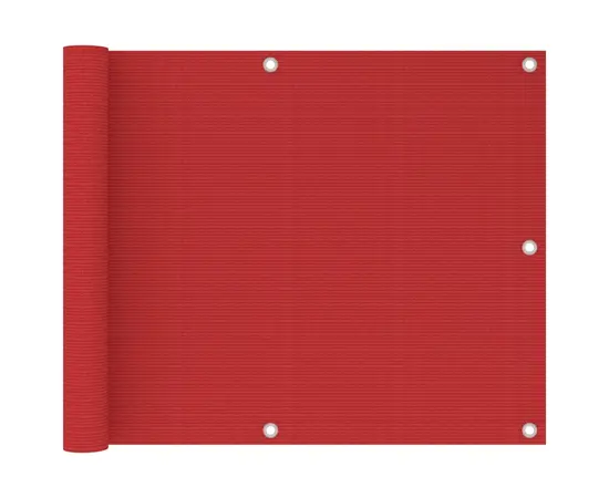 vidaXL Balkon-Sichtschutz Rot 75x500 cm HDPE
