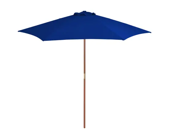 vidaXL Sonnenschirm mit Holzmast Blau 270 cm