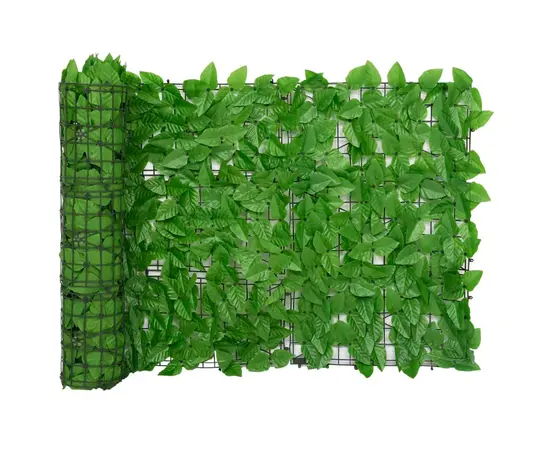 vidaXL Balkon-Sichtschutz mit Grünen Blättern 400x75 cm