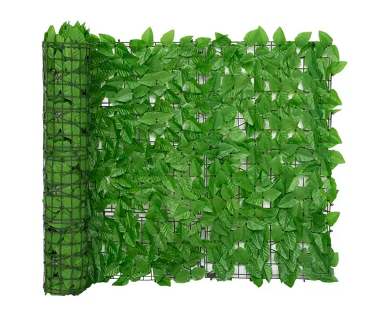 vidaXL Balkon-Sichtschutz mit Grünen Blättern 400x100 cm