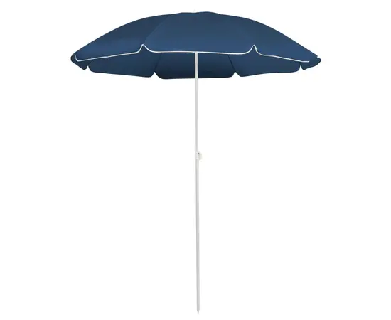 vidaXL Sonnenschirm mit Stahlmast Blau 180 cm