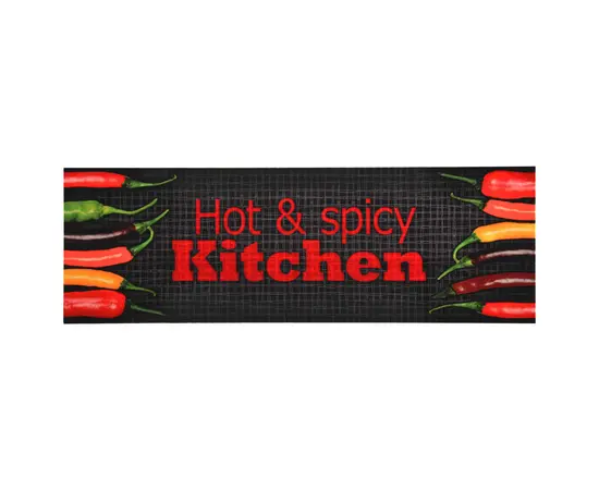 vidaXL Küchenteppich Waschbar Hot & Spicy 60x300 cm