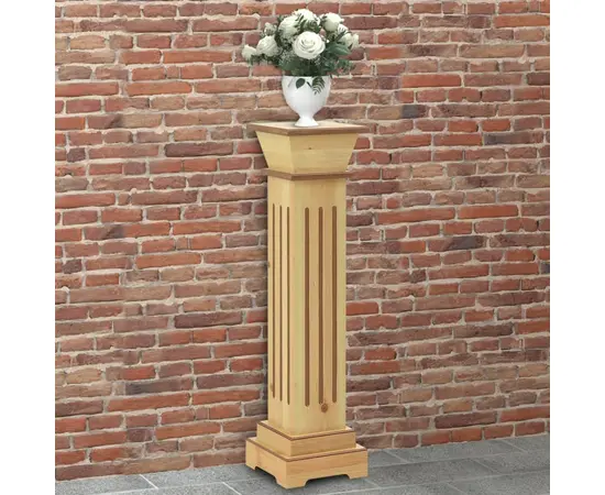 vidaXL Klassischer Säulen-Pflanzenständer Helles Holz 17x17x66 cm
