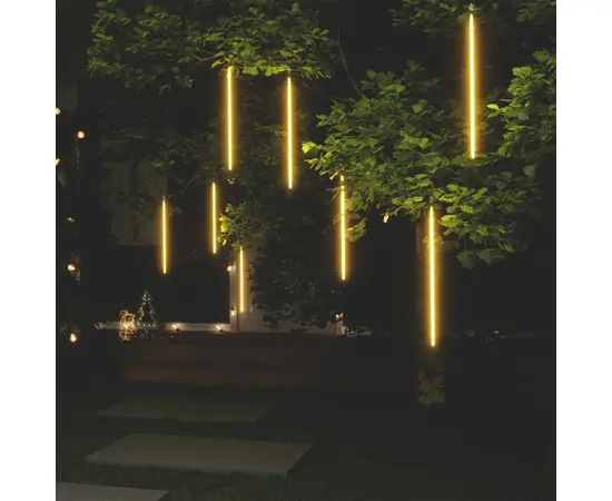 vidaXL Meteorlichter 8 Stk. 50 cm Warmweiß 288 LEDs Indoor Outdoor