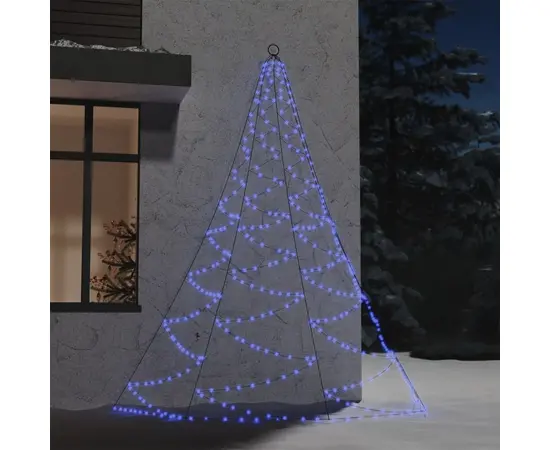 vidaXL LED-Wandbaum mit Metallhaken 260 LED Blau 3 m Indoor Outdoor