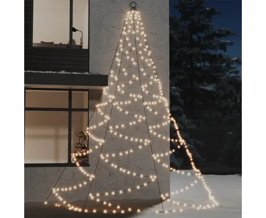 vidaXL LED-Wandbaum mit Metallhaken 720 LED Warmweiß 5m Indoor Outdoor