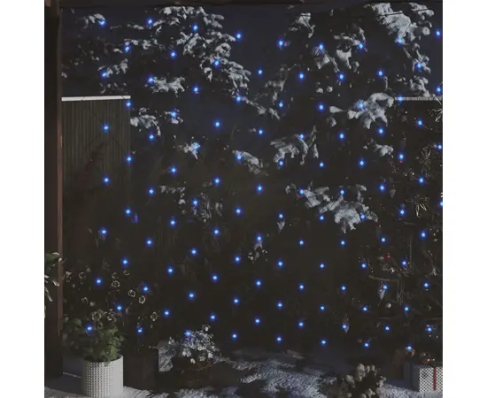vidaXL Weihnachts-Lichternetz Blau 4x4 m 544 LEDs Indoor Outdoor