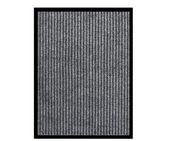 vidaXL Fußmatte Gestreift Grau 60x80 cm