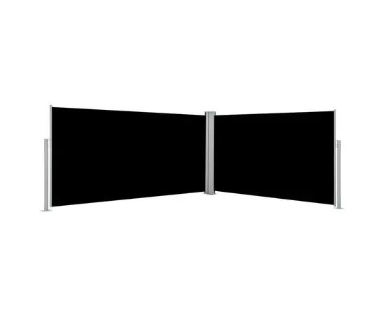 vidaXL Seitenmarkise Ausziehbar Schwarz 160×600 cm