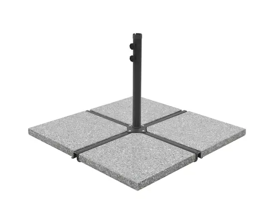 vidaXL Sonnenschirm-Gewichtsplatte Granit 25 kg Quadratisch Grau